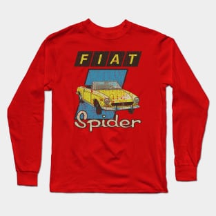 Fiat 124 Sport Spider Yellow 1975 Long Sleeve T-Shirt